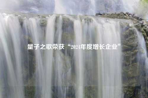 量子之歌荣获“2024年度增长企业”